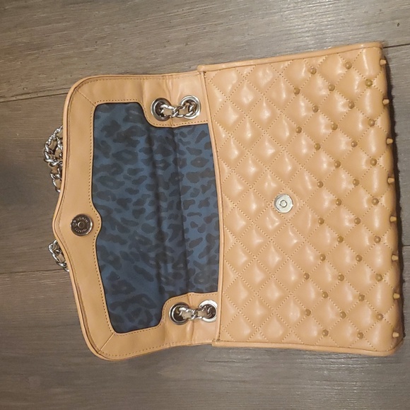 Rebecca Minkoff nude quilted leather spikes medium chain convertible crossbody - Picture 12 of 14